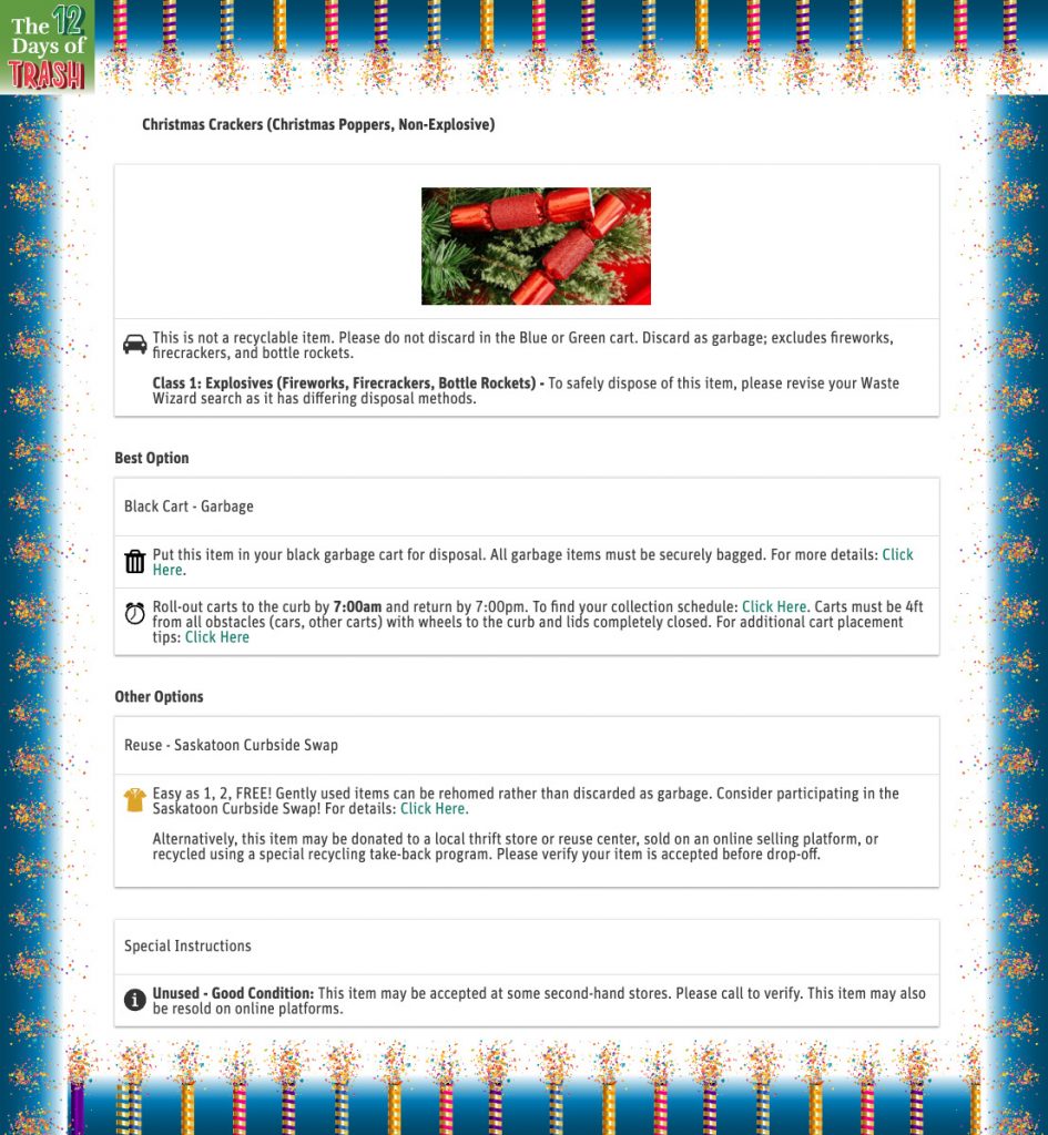 christmas crackers disposal guide