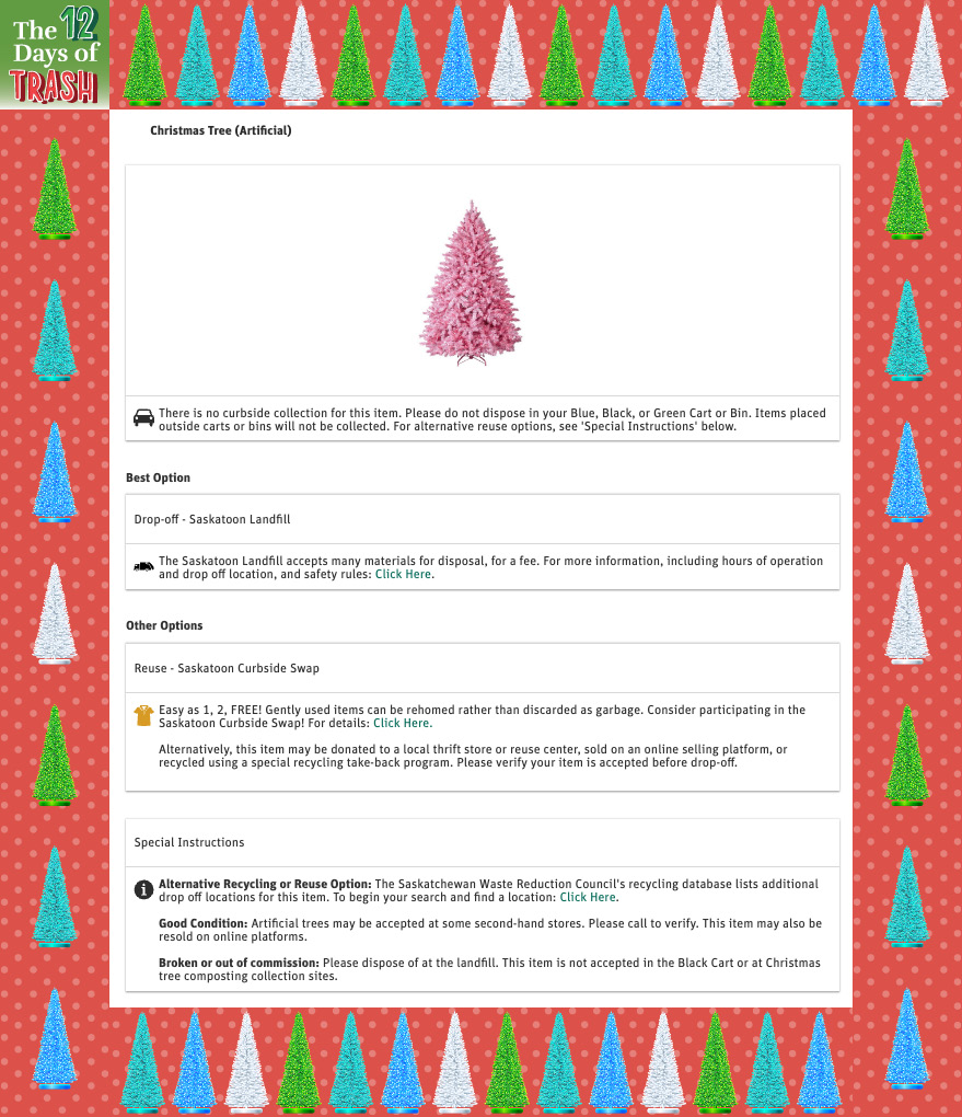 artificial christmas tree disposal guide