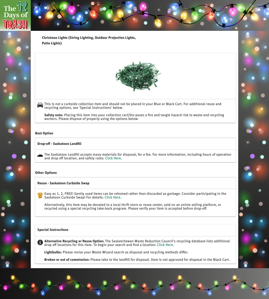 Day 2: Christmas Lights (String Lighting, Outdoor Projection Lights, Patio Lights).