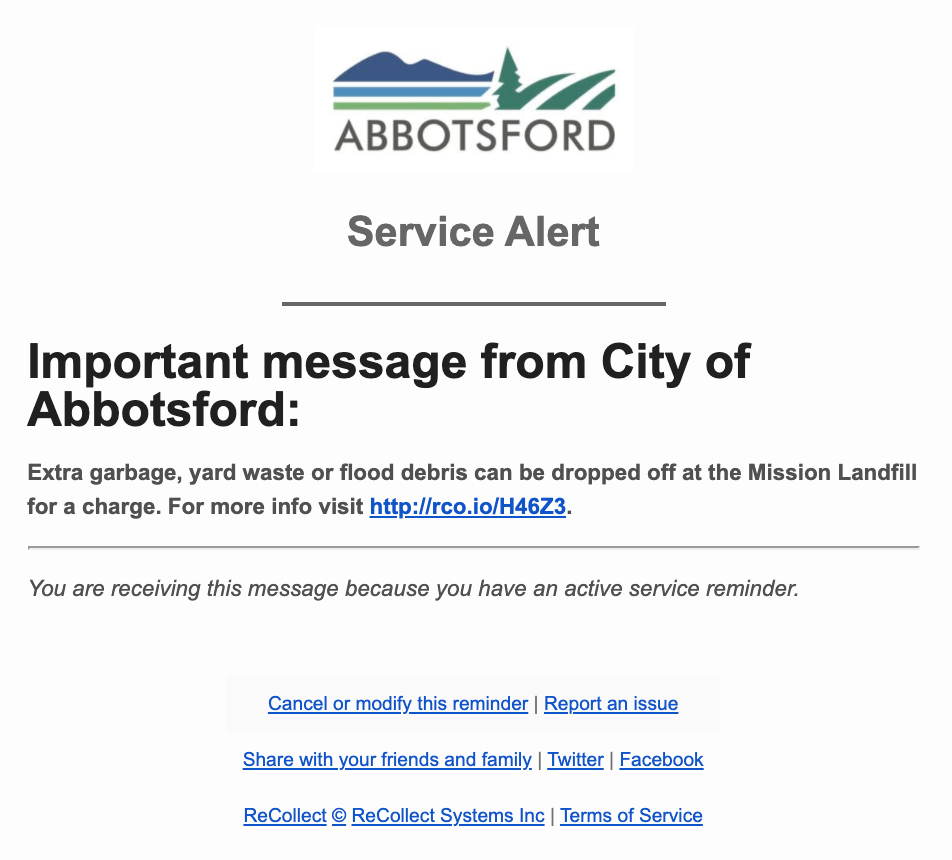 service alter through waste management mobile app